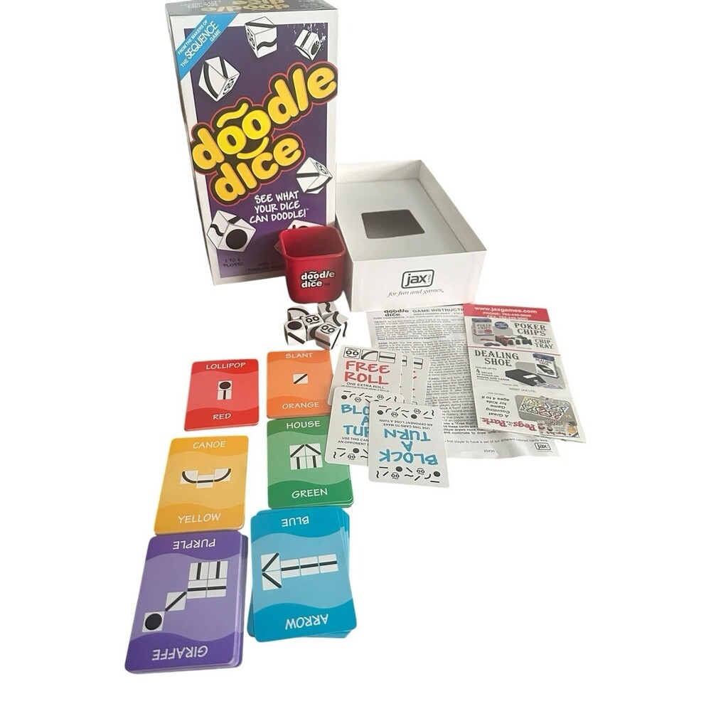 Doodle Dice Game COMPLETE Jax 2005 Makers of Sequence Family Matching